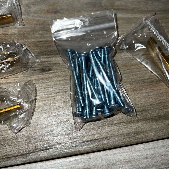 Cabinet Square Door Pulls Hardware Set 10Pk Stainless Steel Gold 7” Extra Screws - Picture 7 of 7